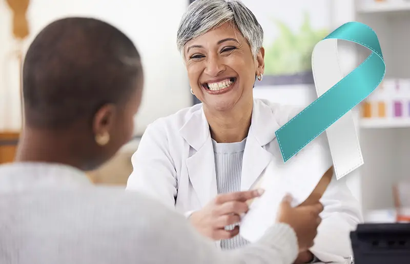 Woman speaking with her doctor