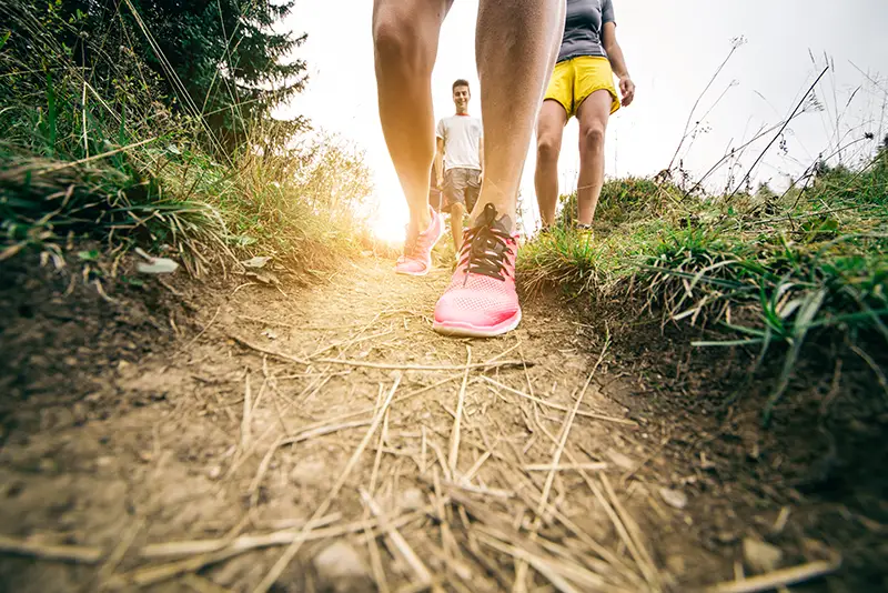 People walking on a trail